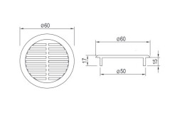 Vzdušník 50mm třešeň